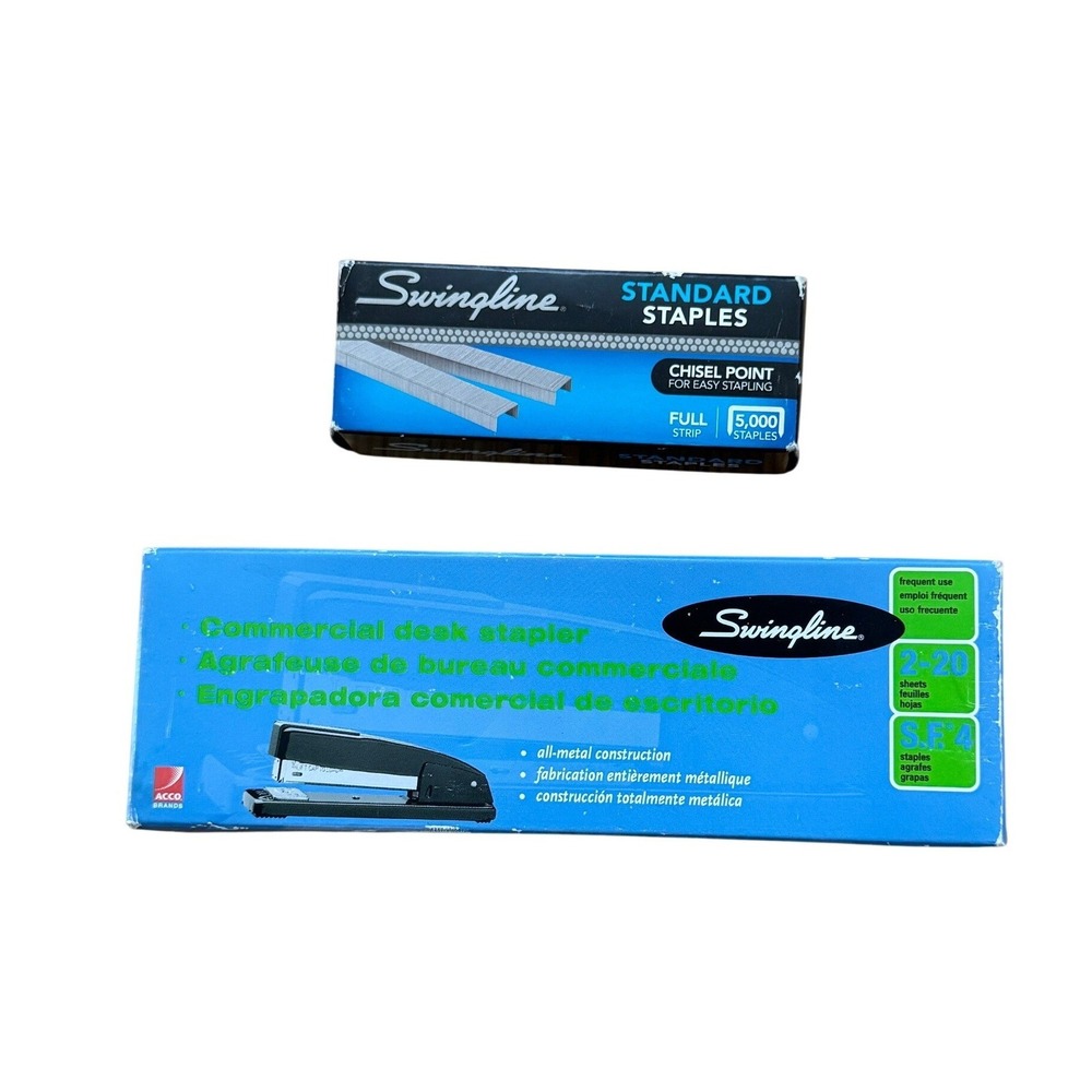 Swingline Commercial Desk Stapler Black All Metal with 5000 Standard Staples Set